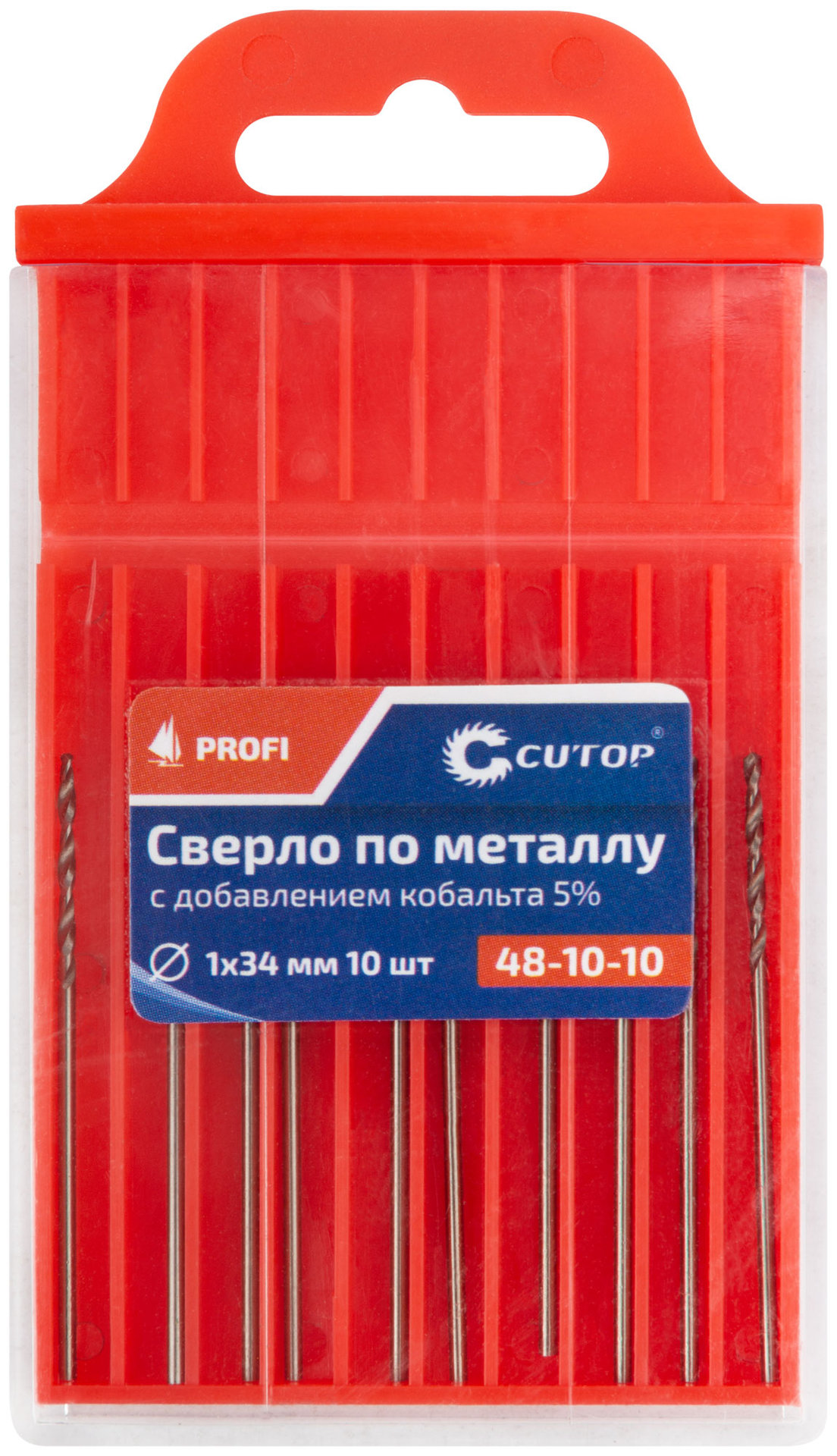Сверло по металлу Cutop Profi с кобальтом 5%, 1 x 34 мм (10 шт) (48-10-10)