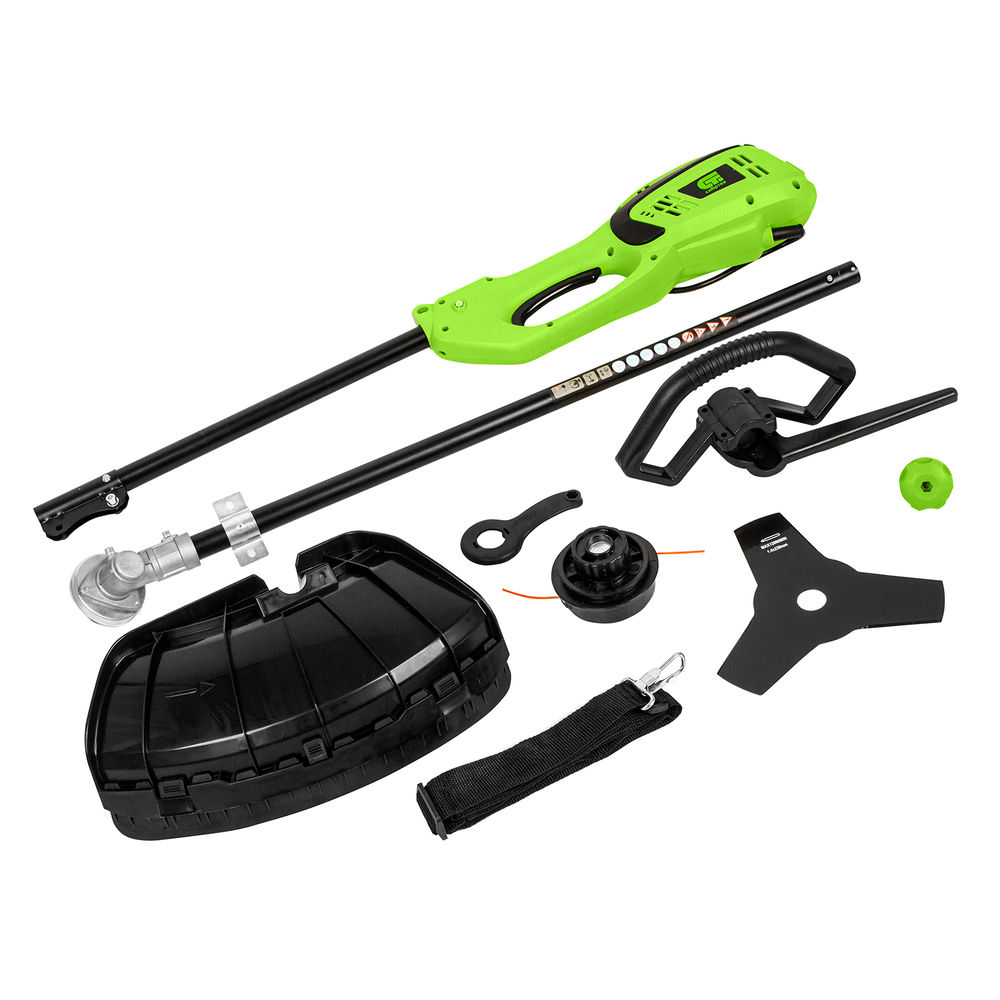 Триммер электрический ЭК-1200, 1200 Вт, 380 мм, разборная штанга, катушка, диск Сибртех (96632)