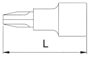 Головка торцевая с вставкой PH4 1/4 Licota H2PH4