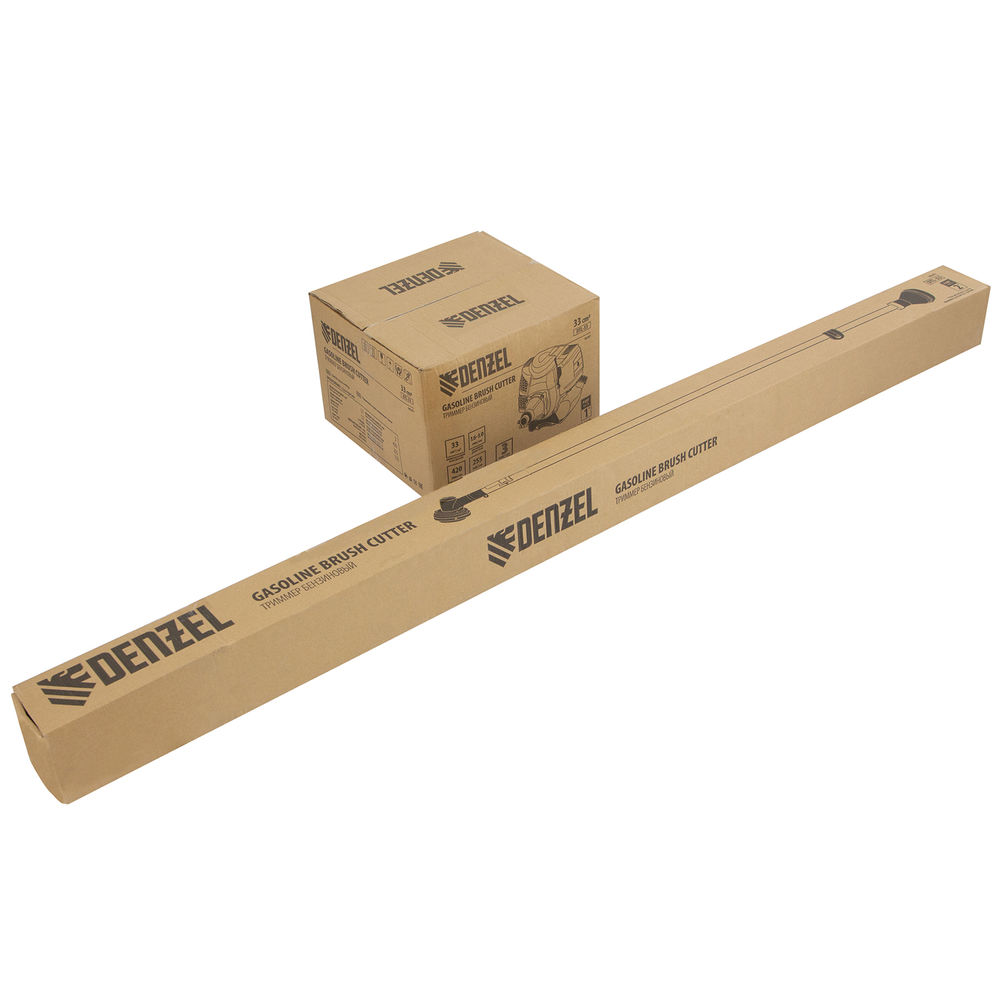 Триммер бензиновый DTL-33, 33 см3, неразъемная штанга Denzel (96261)