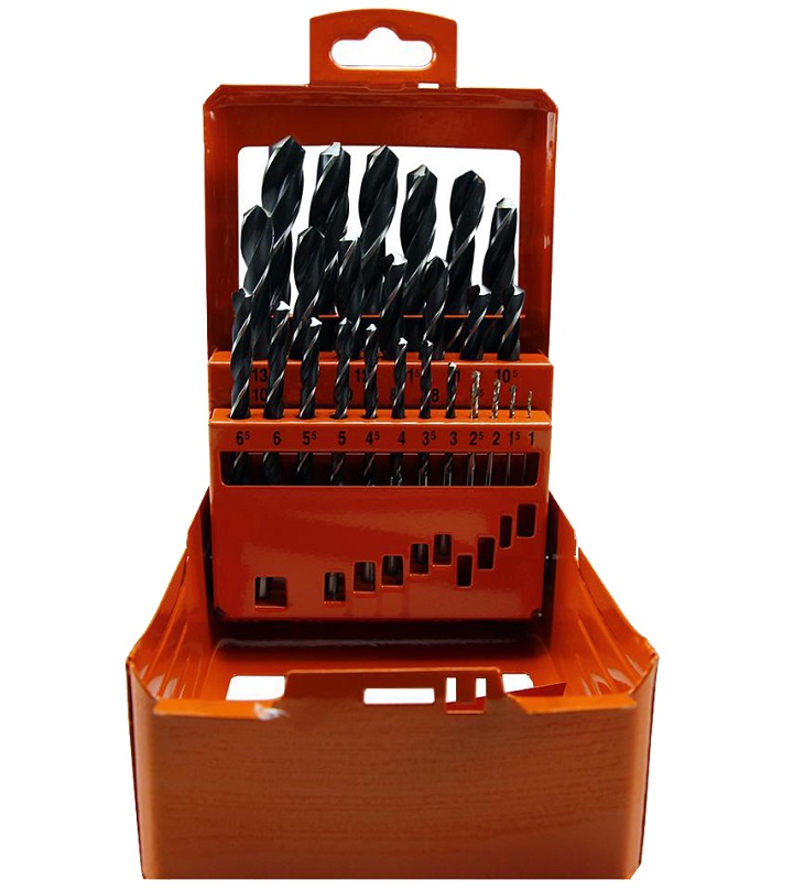 Набор сверл по металлу из 25 шт. 1-13 мм Р6М5 металлический кейс HORTZ