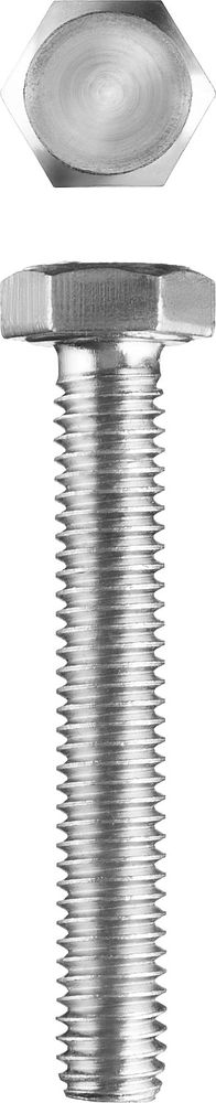 Болт M8 x 60 мм, кл. пр. 5.8, цинк, 3 шт, ГОСТ 7798-70 ЗУБР 303086-08-060