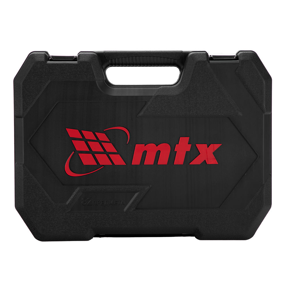 Набор инструментов, 1/2, 1/4, пластиковый кейс, 82 предмета MTX