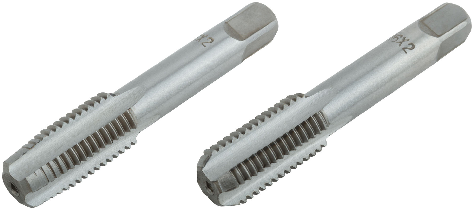 Метчики ручные, комплект 2 шт. М16 х 2.0 мм