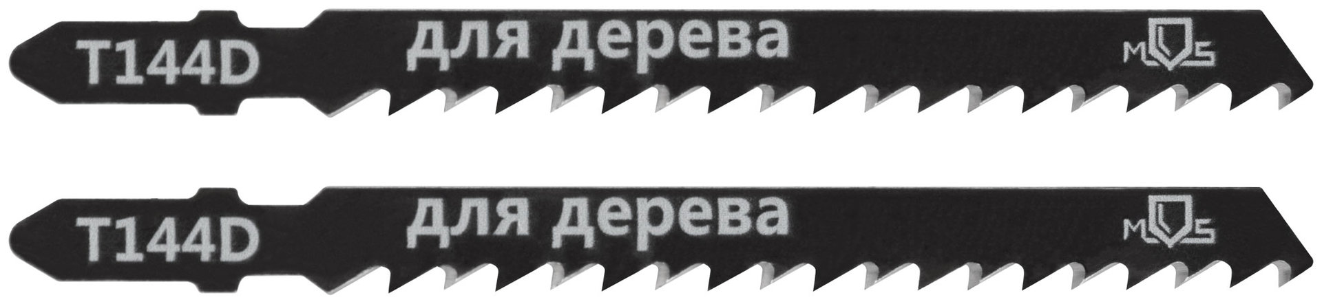 Полотна для эл. лобзика, Т144D, по дереву, HCS, 100 мм, 2 шт. (40813М)
