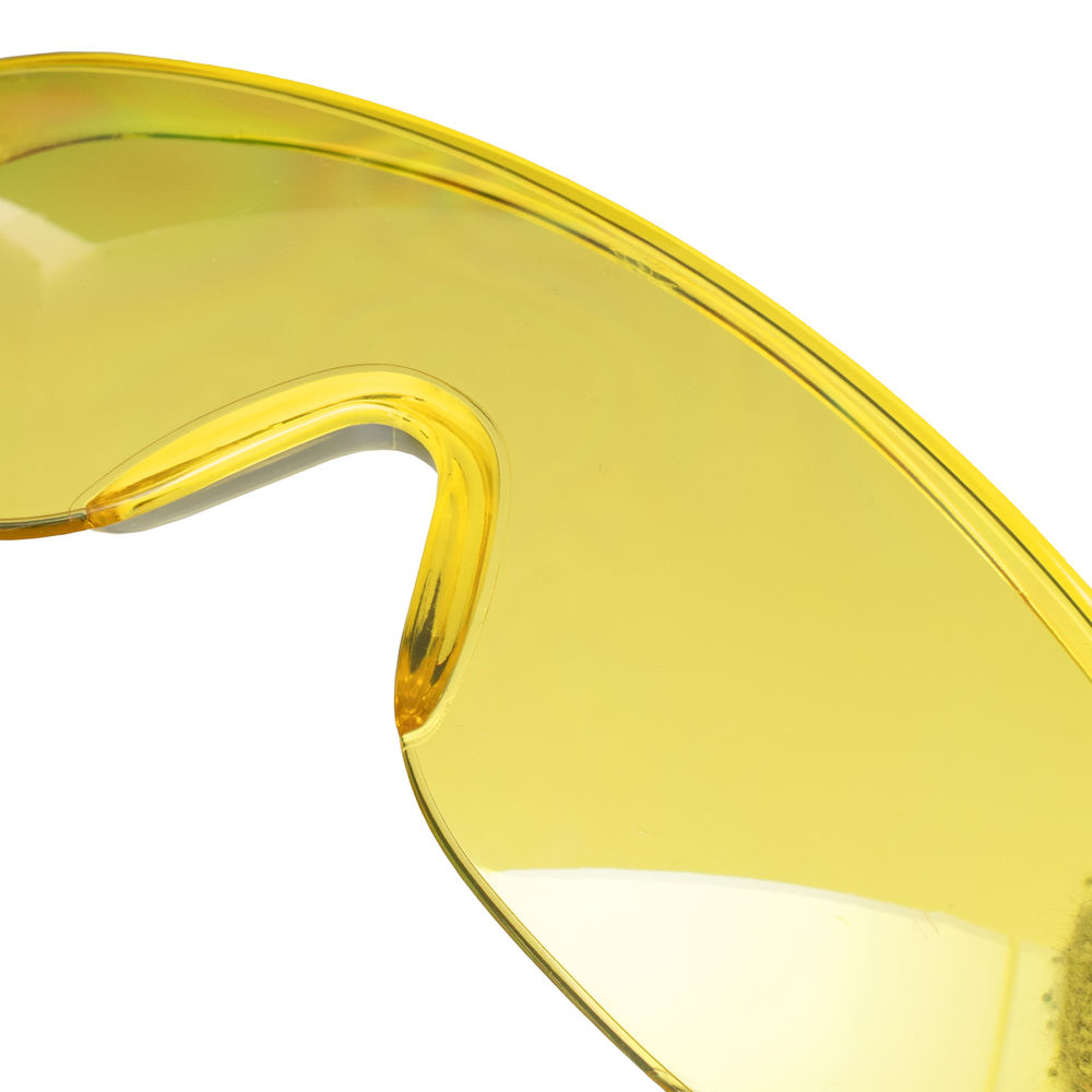 Очки защитные открытого типа, желтые, ударопрочный поликарбонат Сибртех (89157)