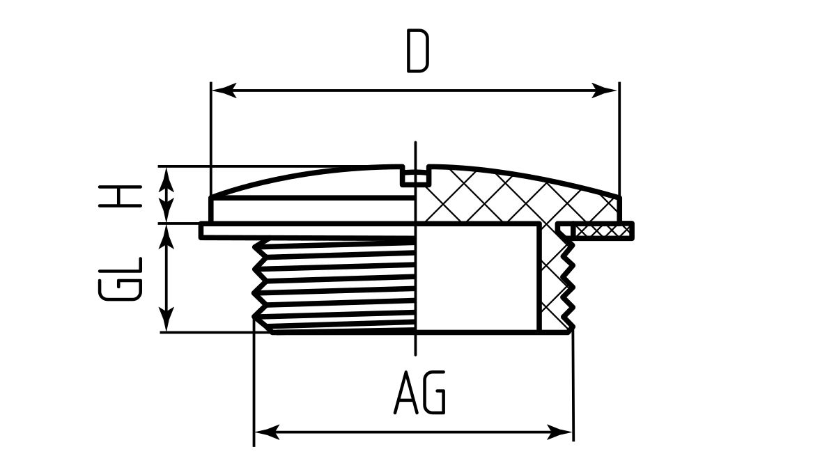 Заглушка пластиковая ОКП-M25 (Fortisflex) (88675)