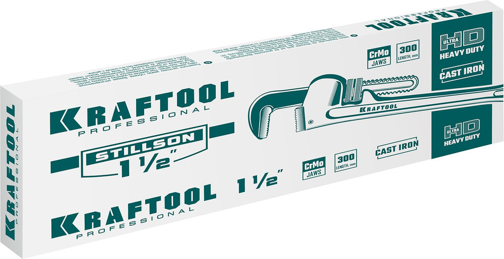 Ключ разводной трубный STILLSON, 1.5, 300 мм (2727-30) KRAFTOOL