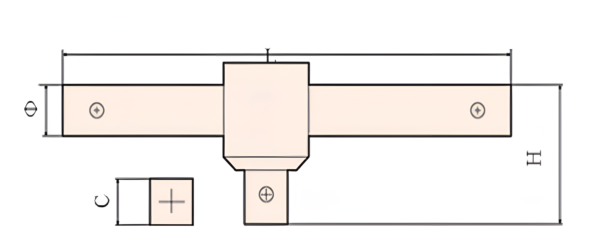 Вороток Т-образный 250 мм 1/2 искробезопасный сплав AlCu 117-1002, HORTZ