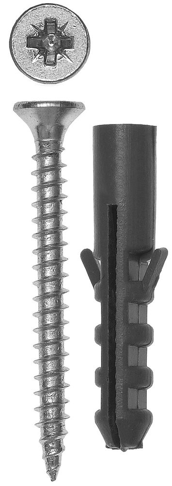 Дюбель распорный с шурупом ЕВРО 6 x 40 / 4.0 x 50 мм, 10 шт ЗУБР 30662-06-40