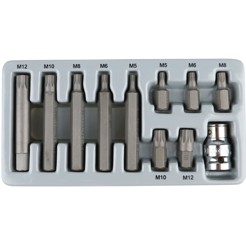 Набор бит Spline М5-М12 S2, 11 пр., Licota, ABS-80006