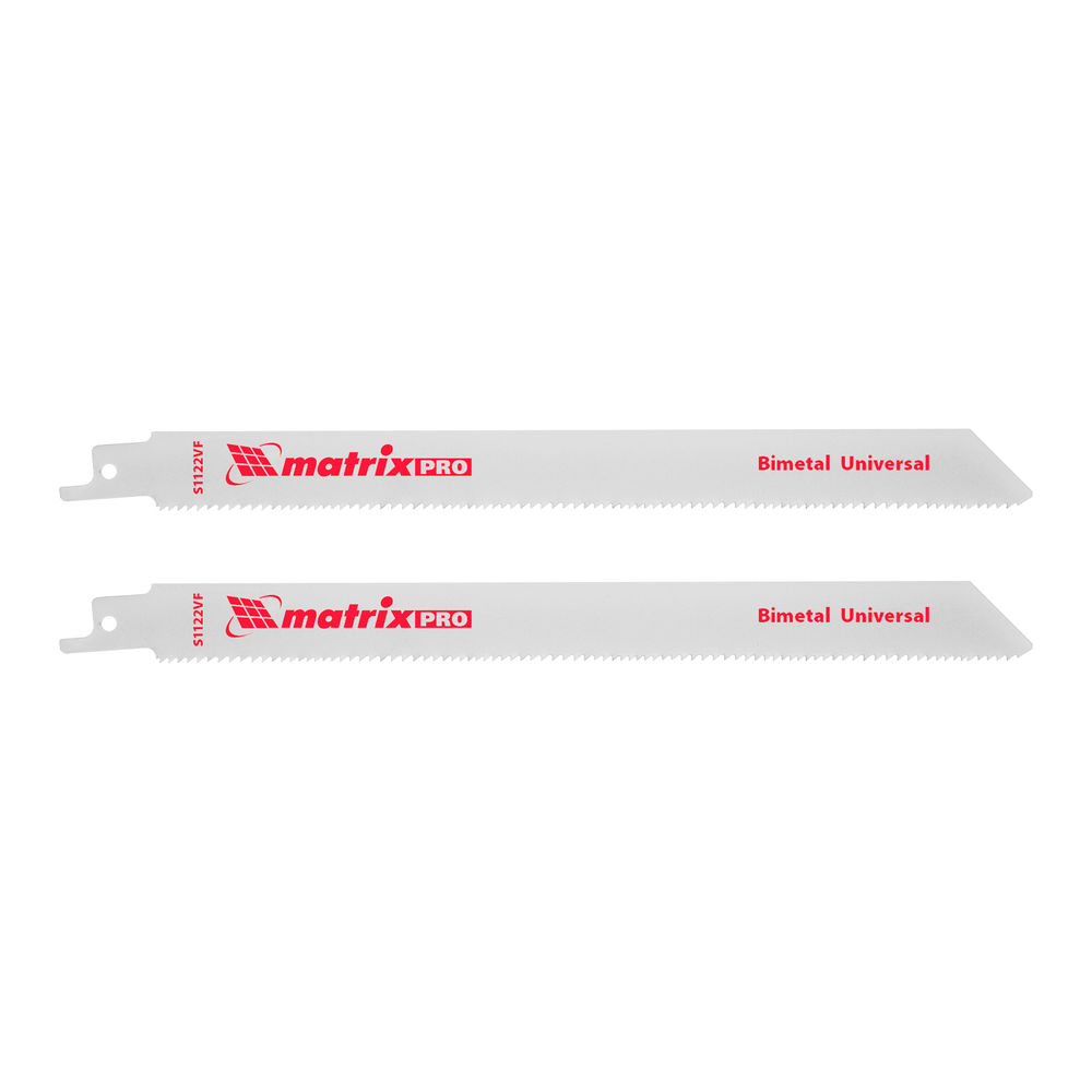 Полотна универсальные для сабельной пилы S1122VF, 200/1.8-2.5 мм, Bimetal, 2 шт, Pro Matrix