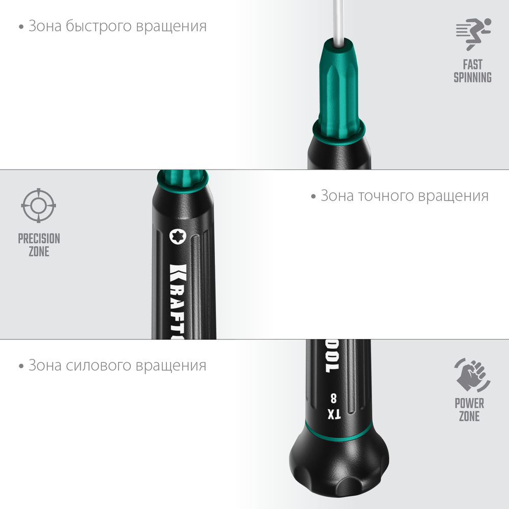 Отвертка для точных работ Precision TX8 KRAFTOOL 25684-08