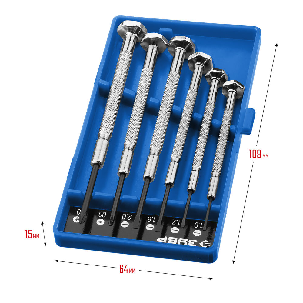 Набор часовых отверток 6 предм. Профессионал ЗУБР Часовщик 25666