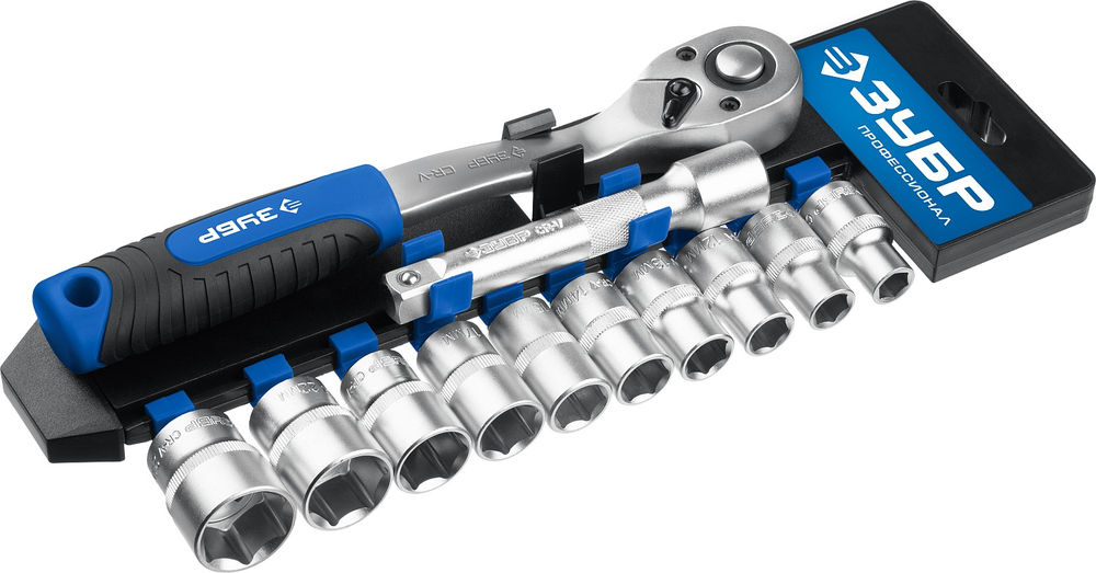 Набор торцовых головок 12 предм. 1/2 Профессионал ЗУБР ТБ-12Б 27647-H12