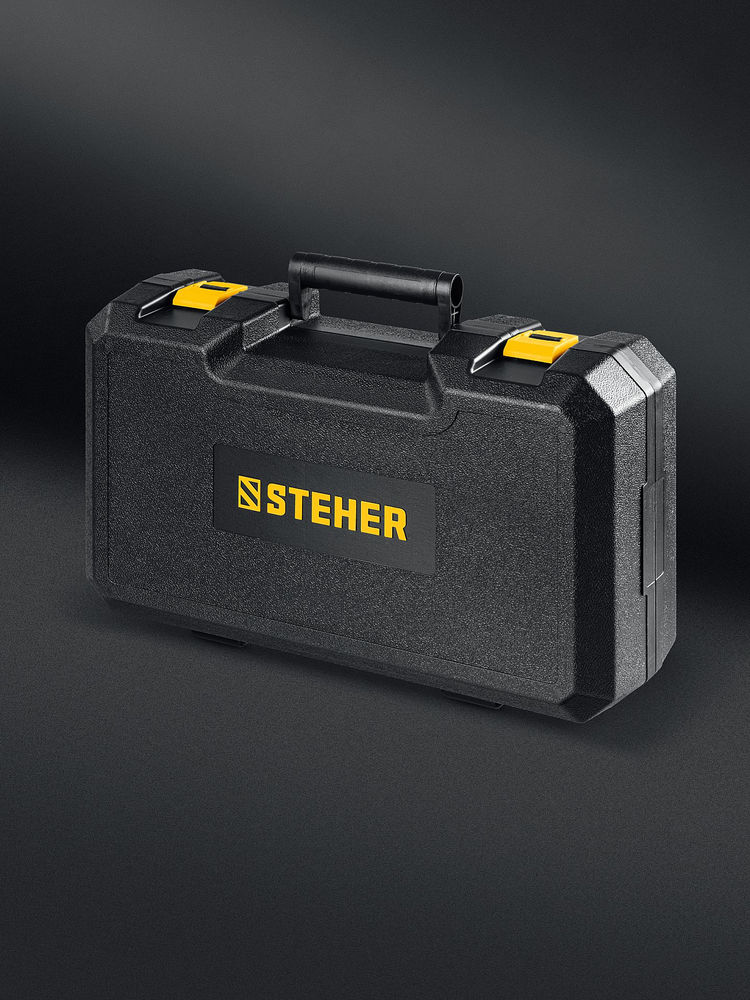 Машина орбитально-шлифовальная бесщеточная d125 / d150 мм, 2.5 мм, 350 Вт, кейс BOS-25 Duo STEHER BOS-25