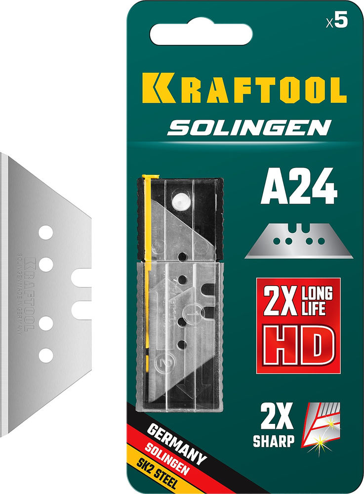 Трапециевидные лезвия Solingen-А24, 5 шт KRAFTOOL 09625-S5_z02
