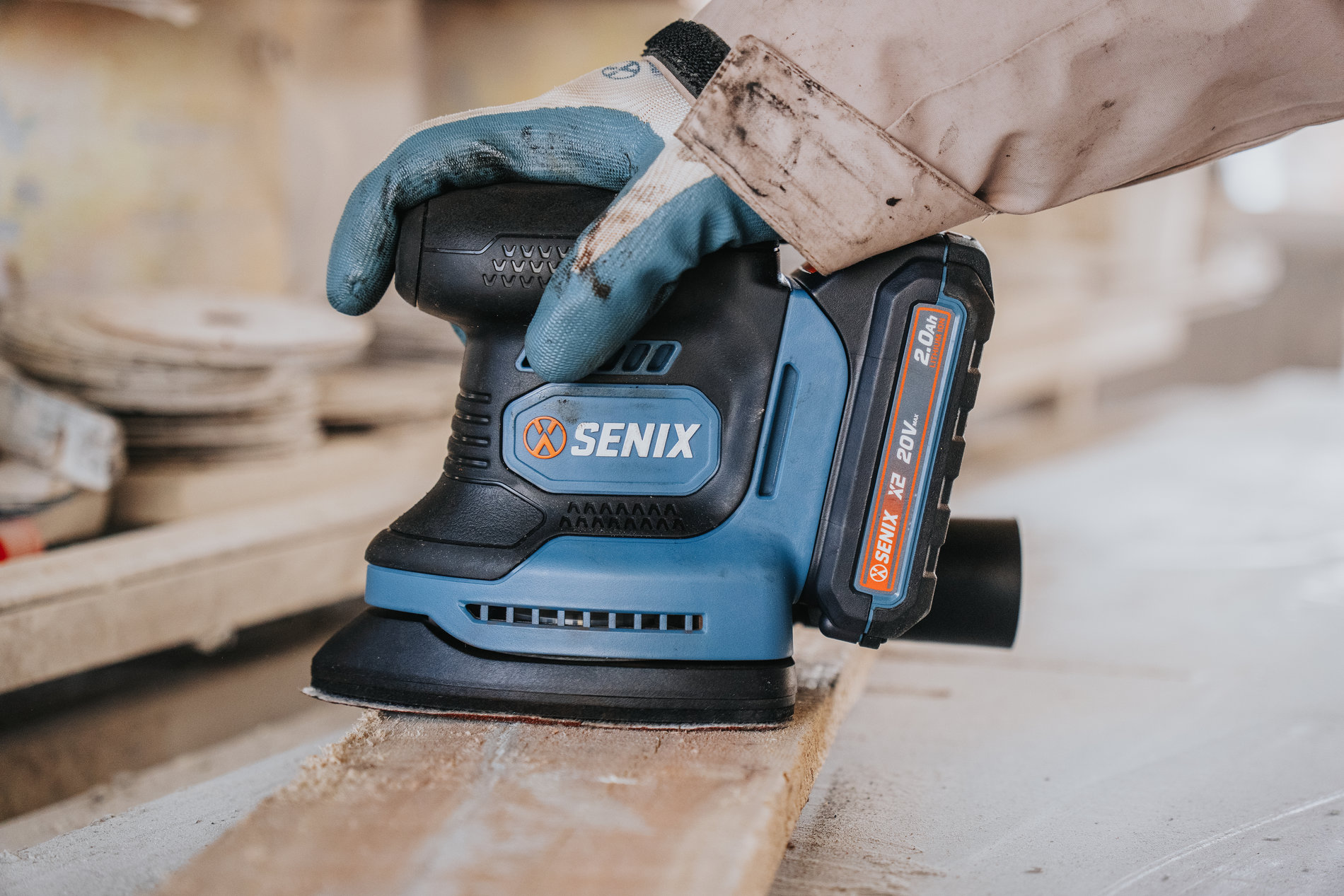 Дельта шлифмашина, с 1 АКБ, 1 ЗУ X2 20В