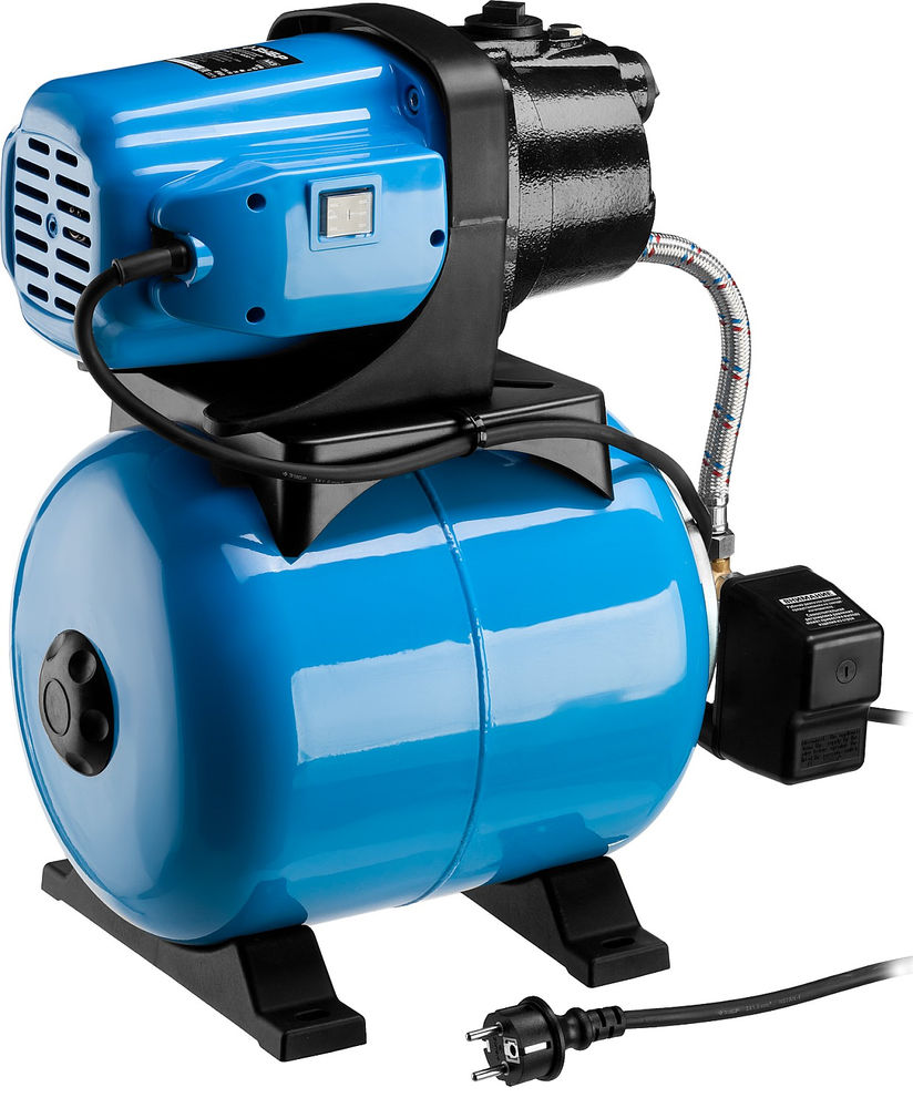 Насосная станция автоматическая 1200 Вт, бак 20 л, чугунный корпус ЗУБР НАС-М3-1200-Ч