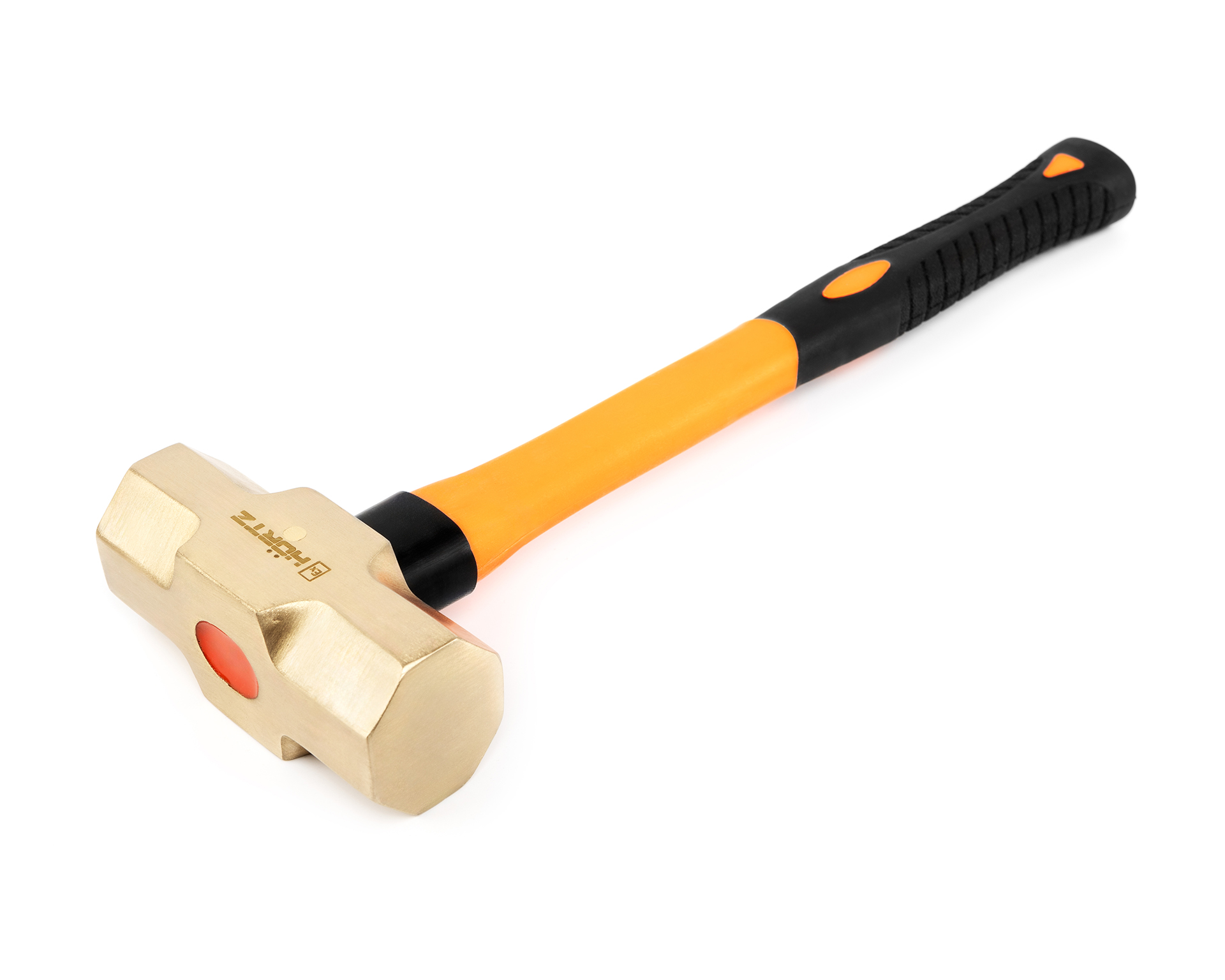 Кувалда тупоносая 1,4 кг AlCu рукоятка фибергласс искробезопасная 191-1006, HORTZ