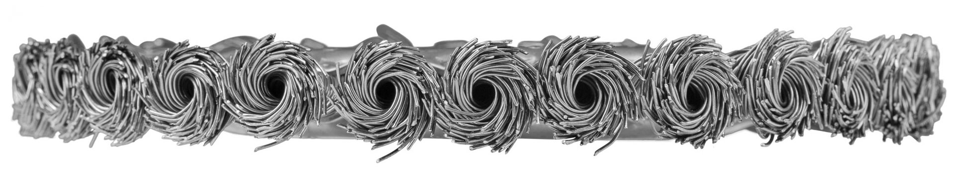 Корщетка-колесо, посадочный диаметр 22,2 мм, стальная витая проволока 150 мм (39105)