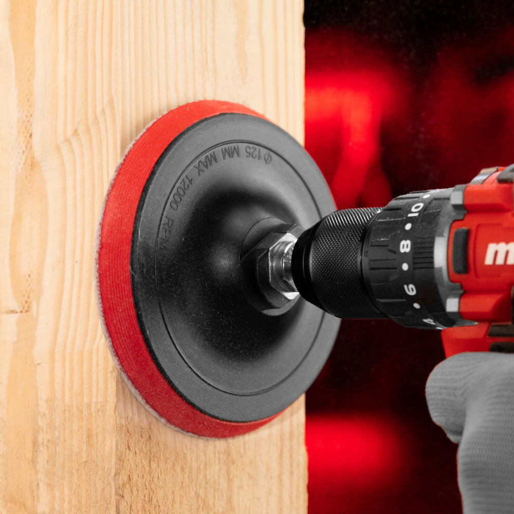 Насадка для дрели и УШМ с липучкой, 125 мм Matrix (76220)