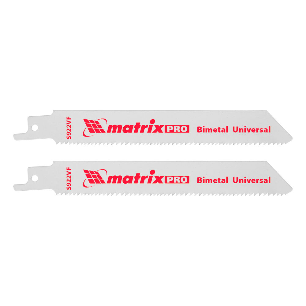 Полотна универсальные для сабельной пилы S922VF, 125/1.8-2.5 мм, Bimetal, 2 шт, Pro Matrix