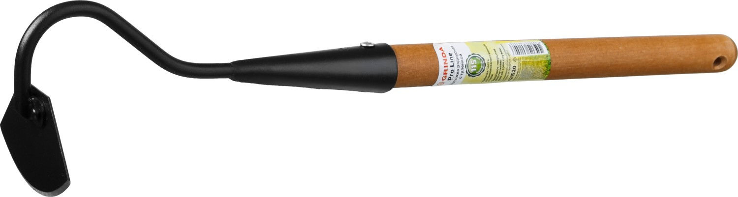 Радиусная мотыжка ProLine, 65х115х580 мм, с тулейкой, деревянная ручка GRINDA 421520
