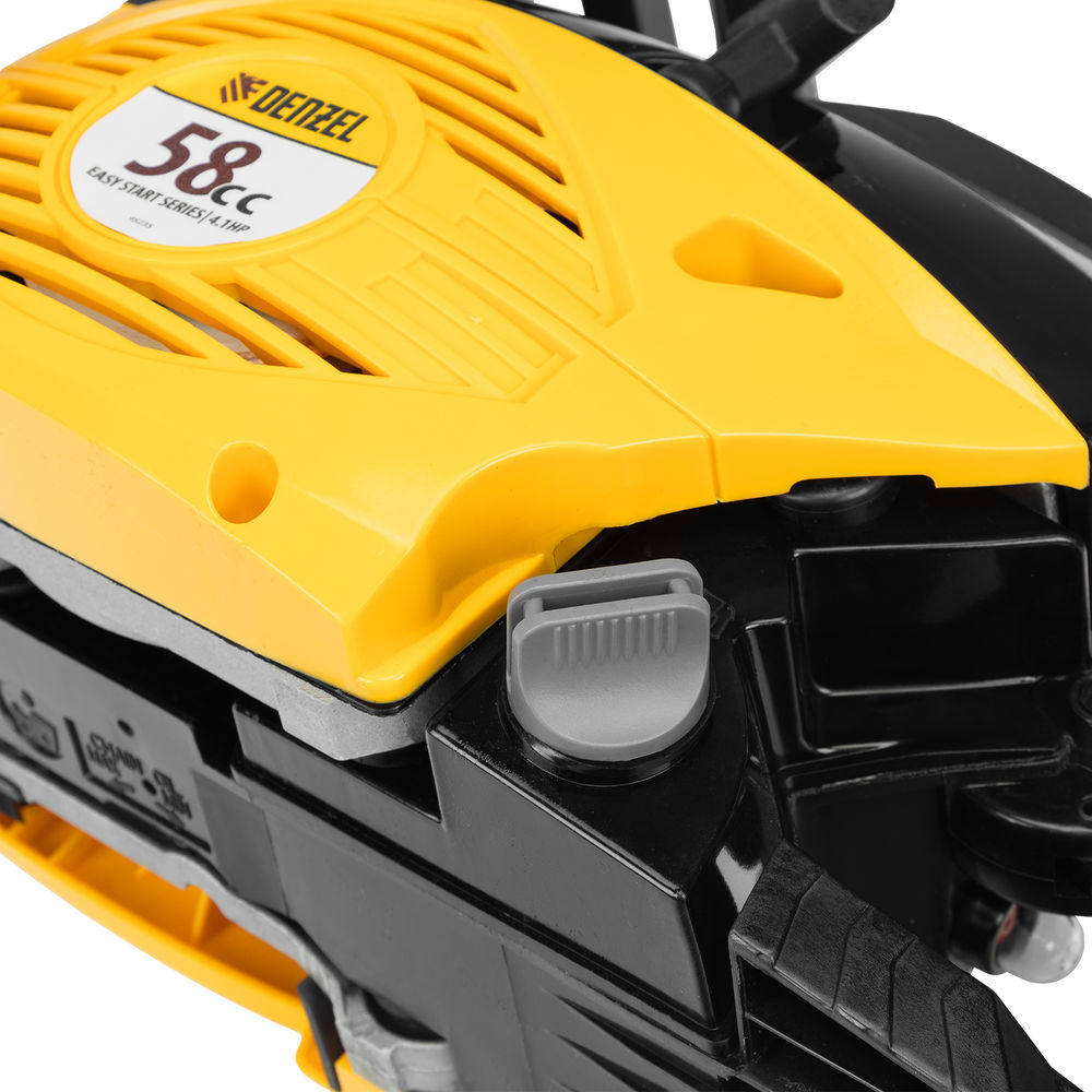 Пила цепная бензиновая DGS-5820, шина 50 см, 58 см3, 4.1 л.с, шаг 0.325, паз 1.5 мм, 76 звеньев Denzel (95235)