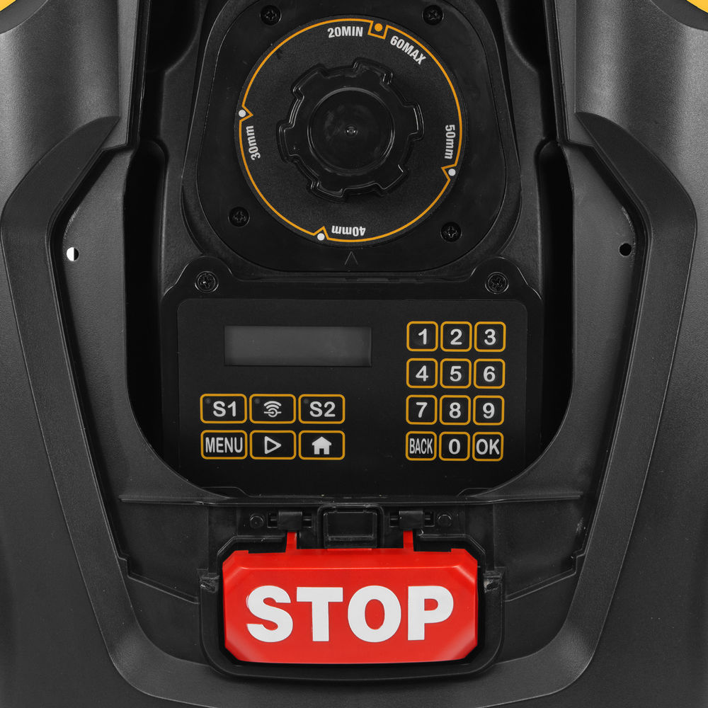 Робот-газонокосилка 1000м? 3Ач 28V LCD дисплей Wi-Fi Grass Master 1000 Denzel 58955