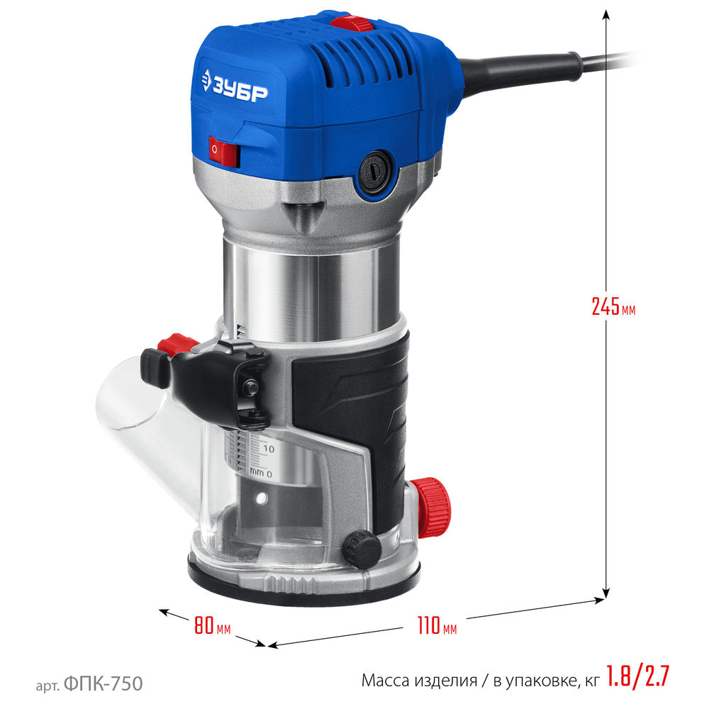 Фрезер кромочный 750 Вт Профессионал ЗУБР ФПК-750