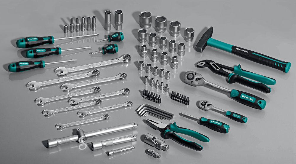 Набор инструмента универсальный 76 предм., (1/2+3/8+1/4) EXTREM-76 KRAFTOOL 27889-H76