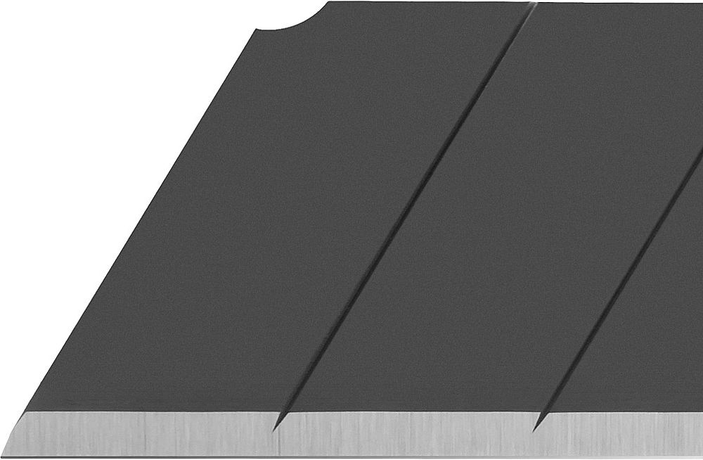 Черные сегментированные лезвия EXCEL BLACK 25 мм, 5 шт, в пластиковом кейсе + блистер, особо острые OLFA OL-HBB-5B