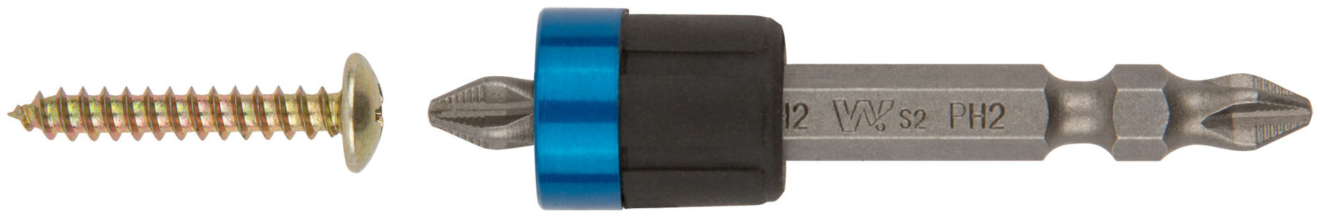 Адаптер для шурупов магнитн. WP Профи + 1 бита 65 мм, S2 сталь РН2 / РН2 (57743)