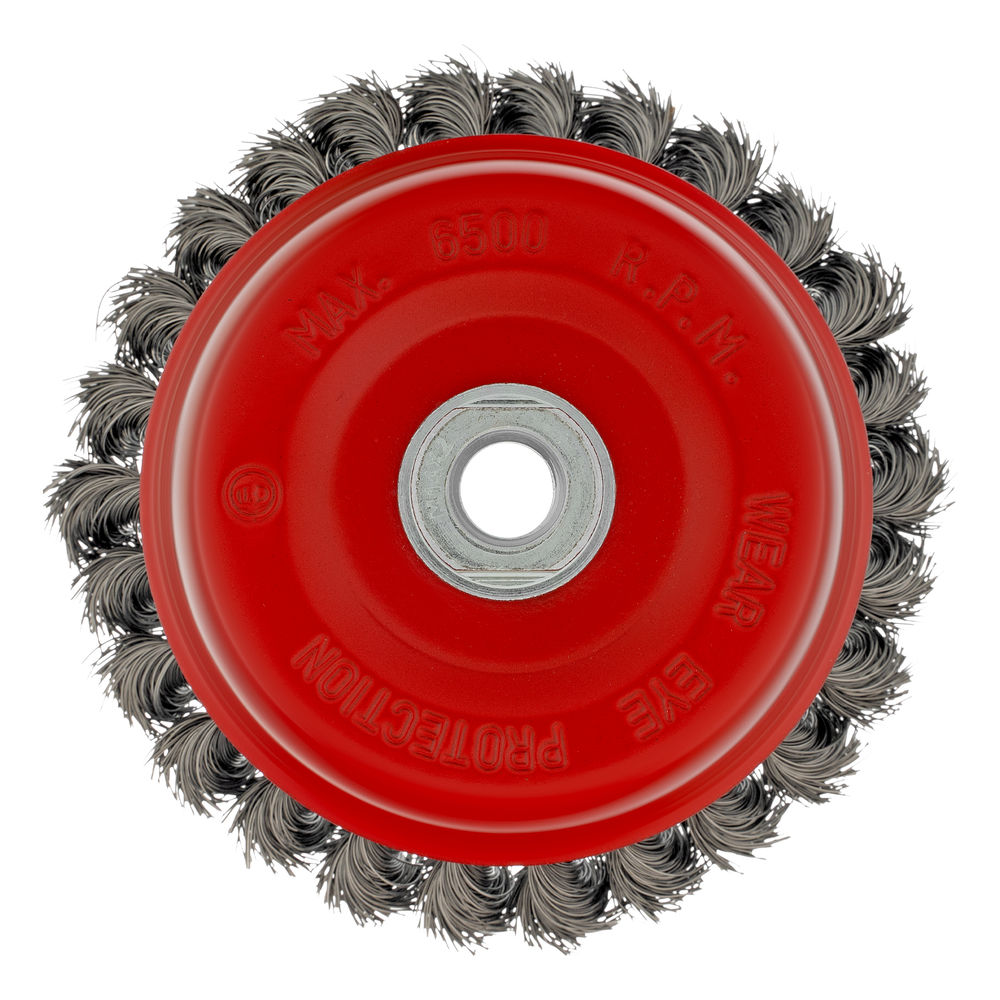 Щетка для УШМ, 125 мм, М14, чашка, крученая проволока 0.35 мм Matrix (74617)
