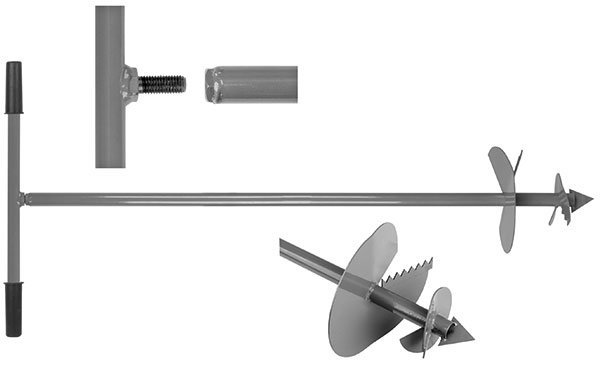 Бур садовый шнековый 1000х250 мм (77237)