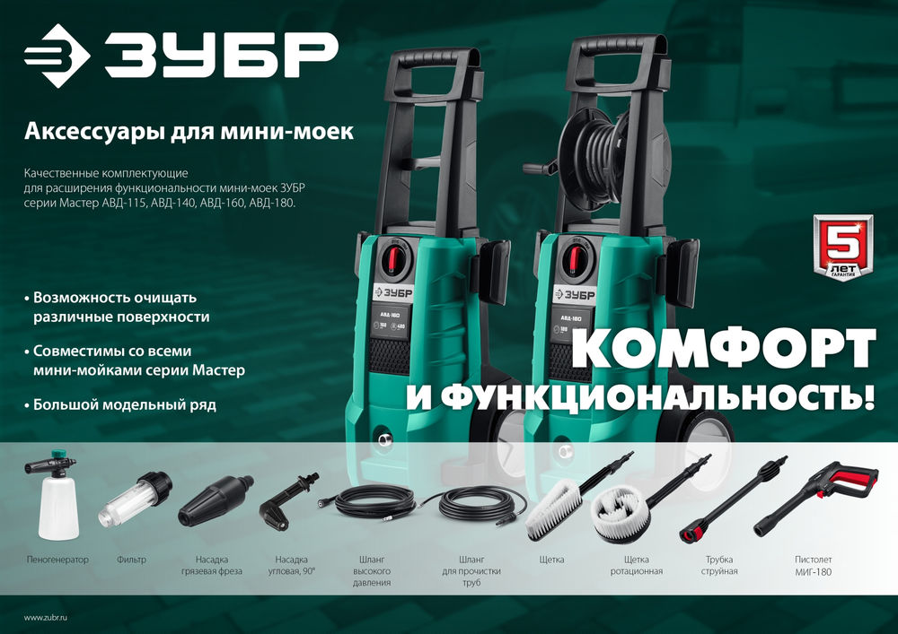 Шланг высокого давления для пистолета МИГ-180 15 м ЗУБР 70411-180-15