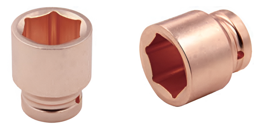 Головка ударная торцевая искробезопасная 6-гр. (1-3/16)109-65 BeCu, HORTZ