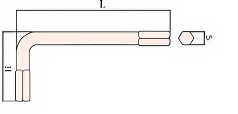 Ключ шестигранный 32 искробезопасный сплав AlCu 166-32, HORTZ