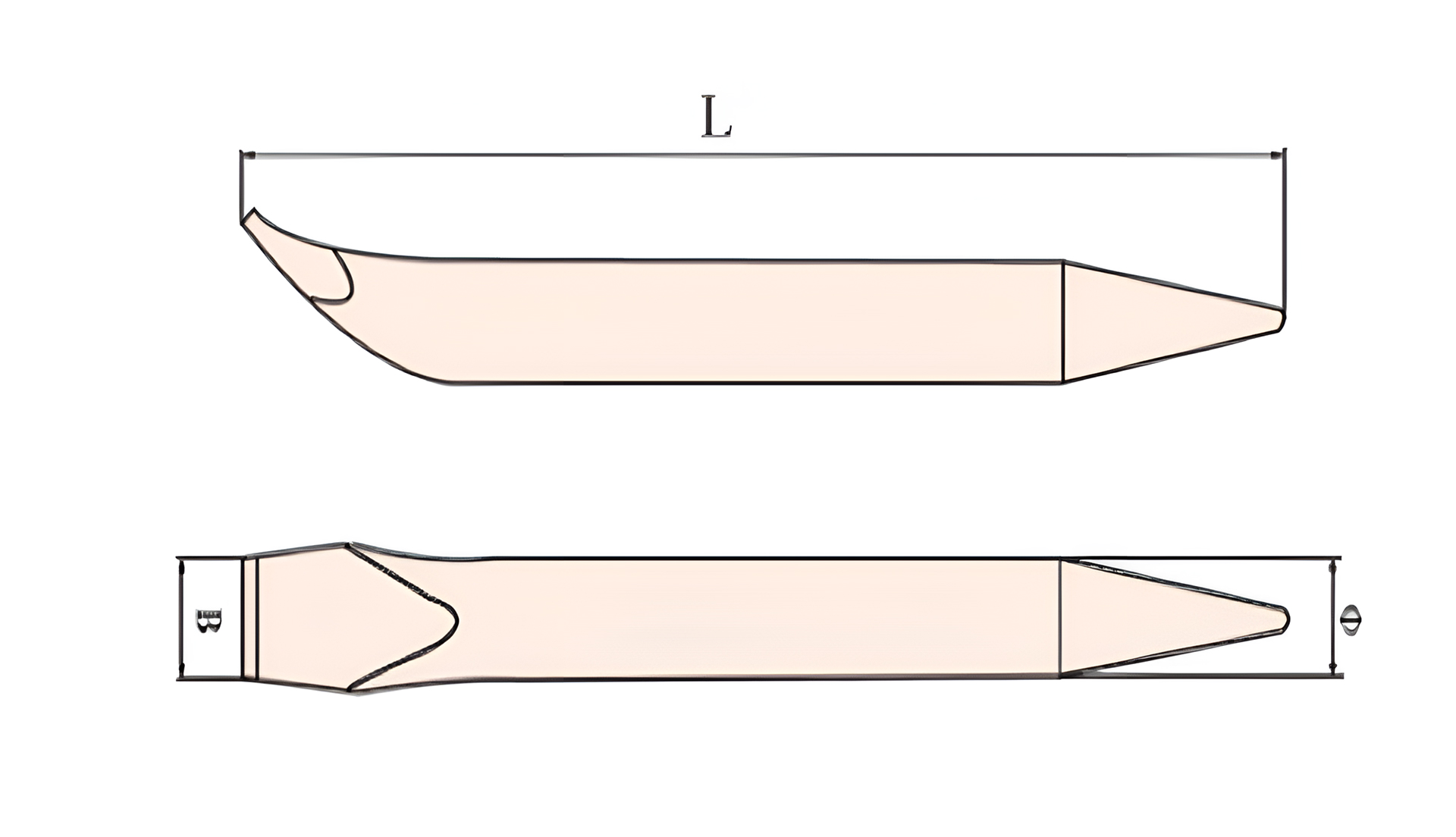 Лом монтажный круглый ф23х800 мм BeCu искробезопасный 237A-1012, HORTZ