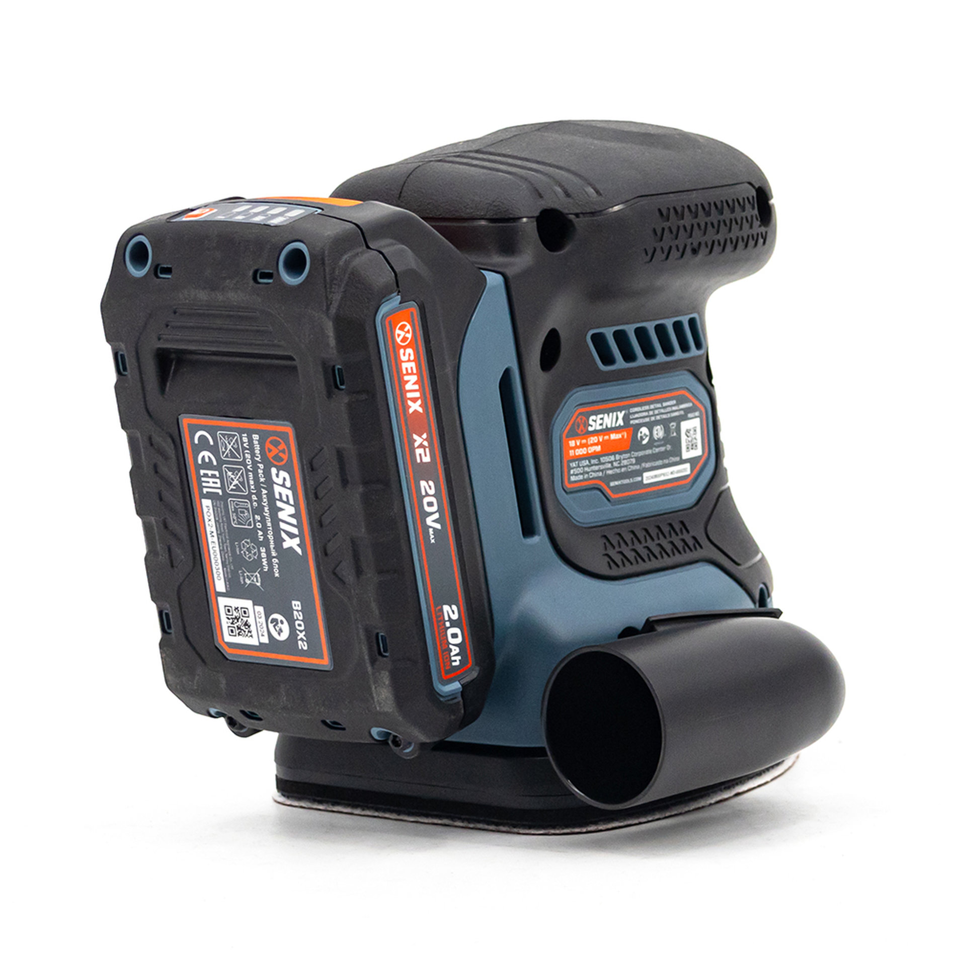 Дельта шлифмашина, с 1 АКБ, 1 ЗУ X2 20В