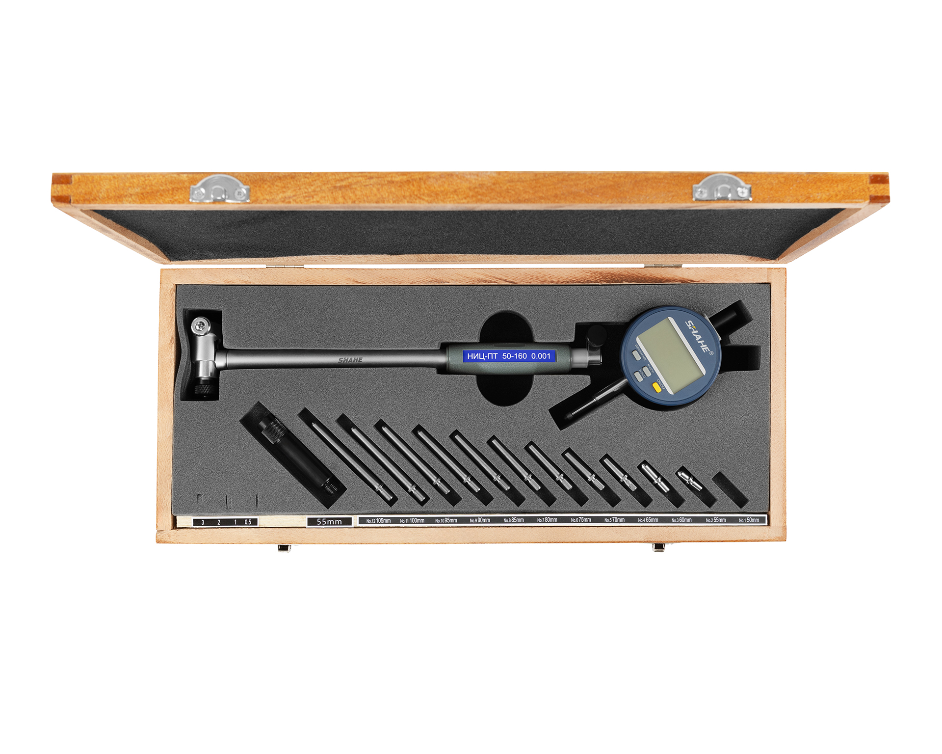 Нутромер индикаторный электронный НИЦ пов.точн. 50-160 0,001 (ГРСИ №85113-22) SHAHE