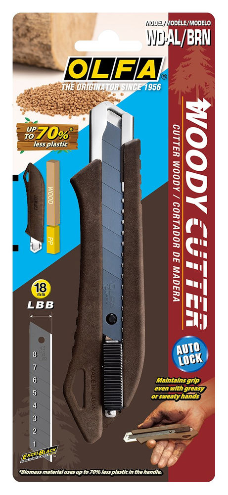 Нож с сегментированным лезвием WOOD-PP Models 18 мм OLFA OL-WD-AL
