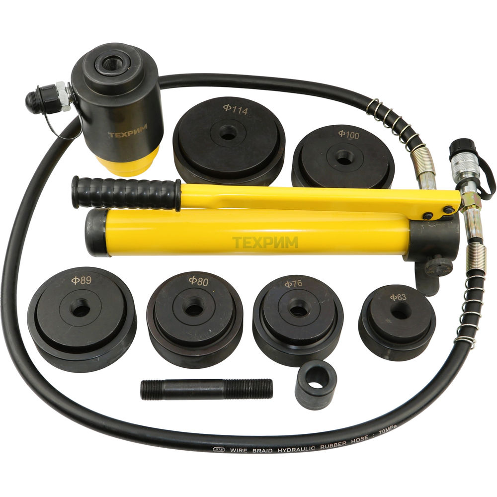 Пресс гидравлический для перфорирования листового металла с ручным насосом 15 т, ТЕХРИМ, НПРГ-15