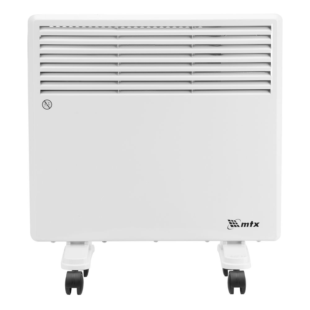 Конвектор электрический CH-1000, 1000 Вт, X-образный нагреватель, термостат, колеса MTX (98105)