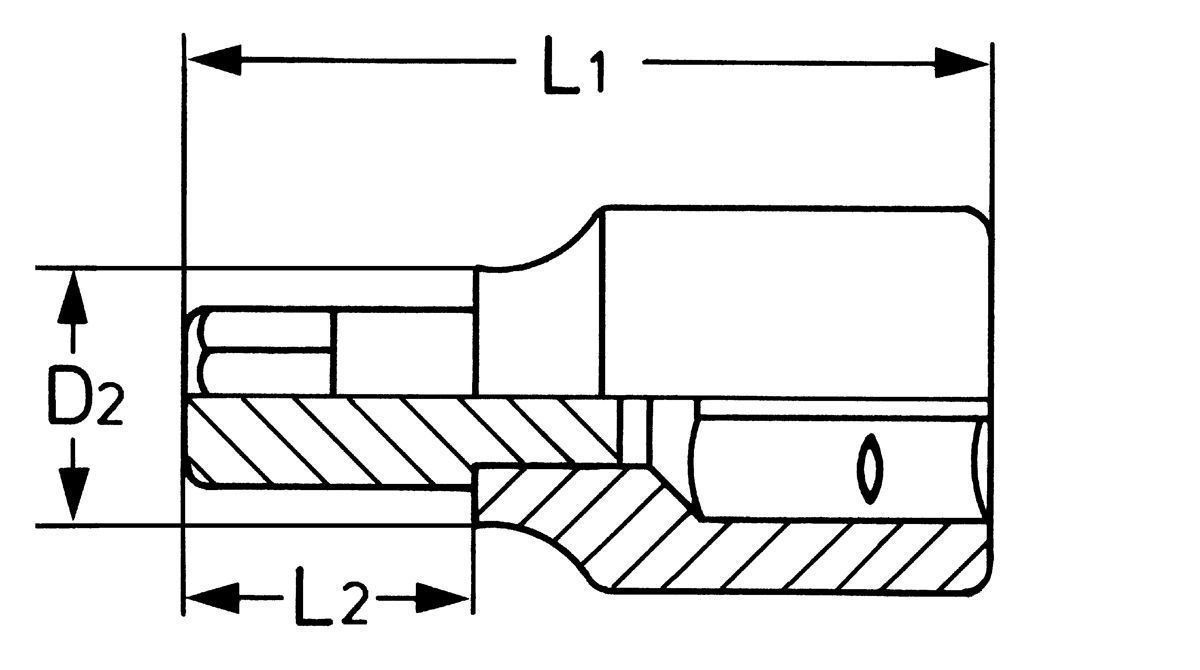 50850-37 Головка торцевая с вставкой-битой TORX с отверстием под штифт, 1/2, TT 40 x 62 мм (HE-50850374083)