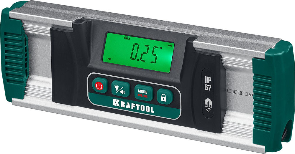 Электронный уровень-уклономер EXTREM, 0 - 360°, точность 0.05°, HOLD, IP67 KRAFTOOL 34686