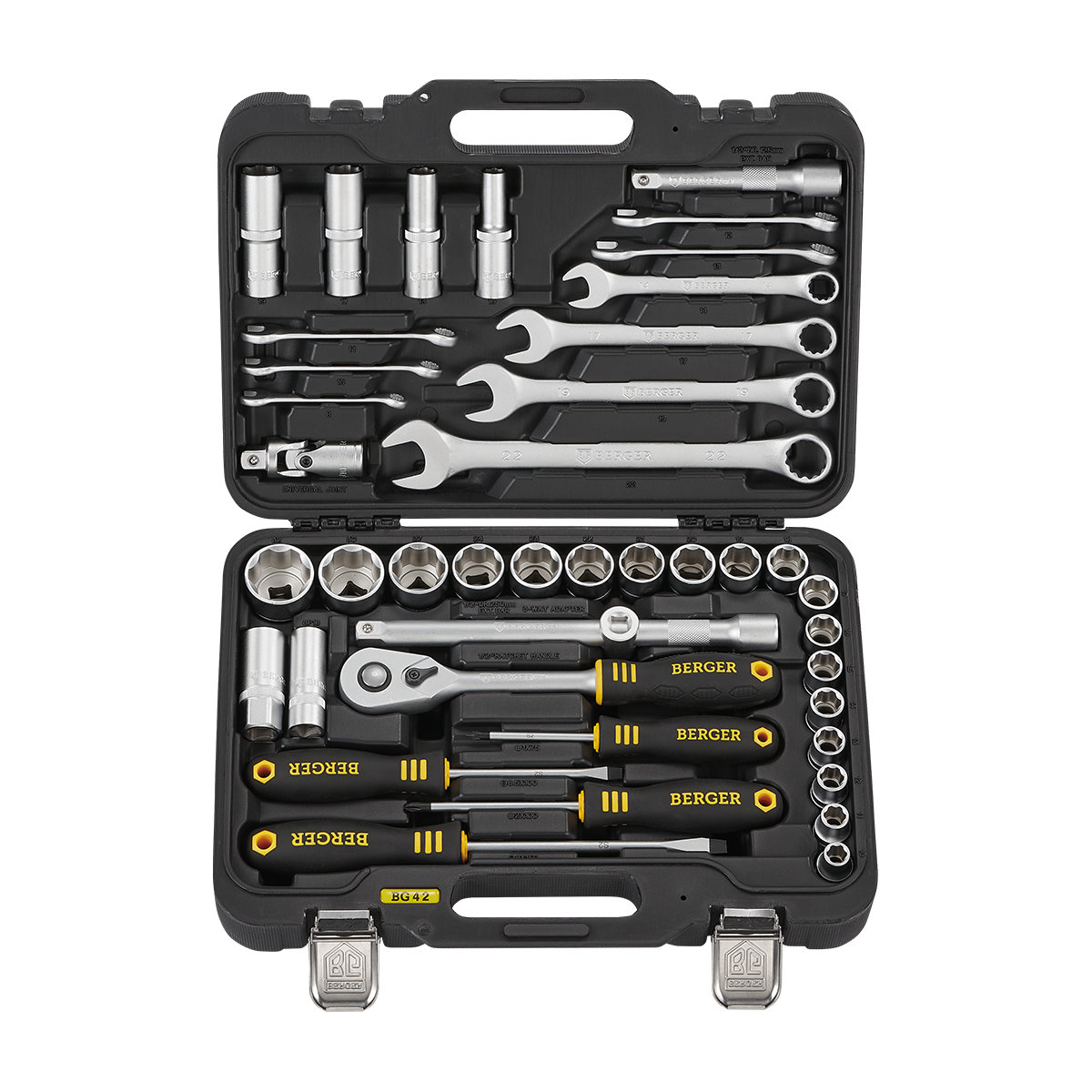 Универсальный набор инструментов BERGER 42 предмета 1/2” «РЕМШАЙД» BG042-12