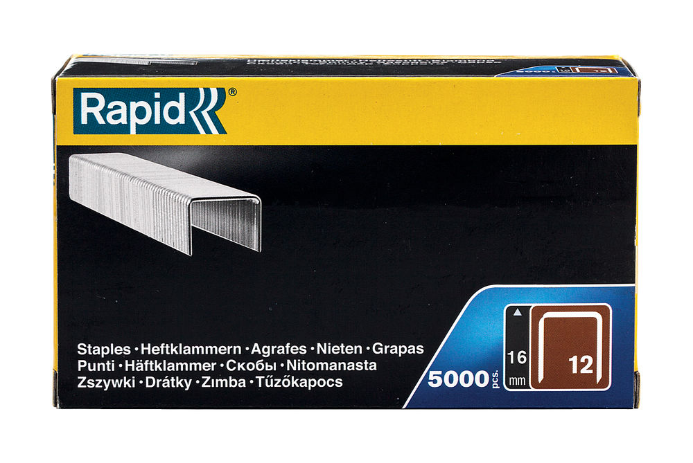 Скобы тонкие широкие тип 80, 16 мм, 5000 шт RAPID 40100522
