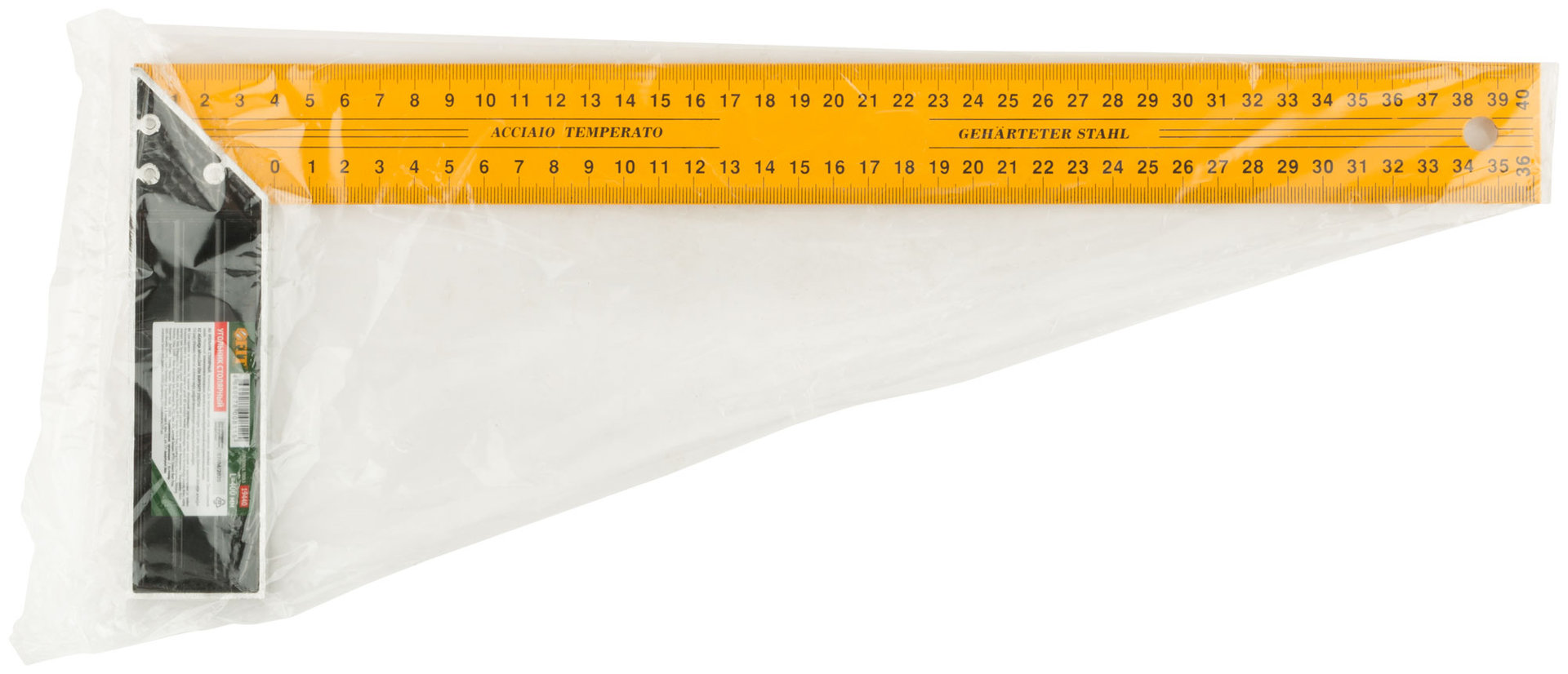 Угольник столярный желтый усиленный 400 мм (19440)